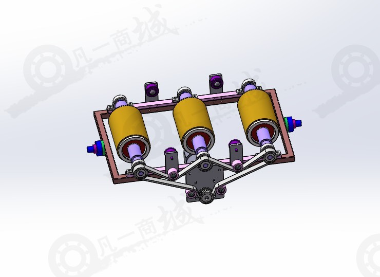桶裝物料滾料機(jī)構(gòu)模型圖 模型截圖[2]
