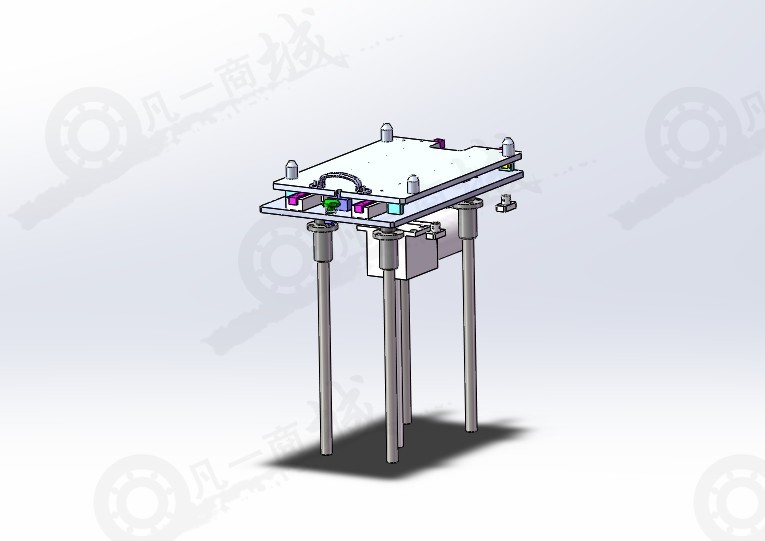直線電機(jī)驅(qū)動(dòng)升降平臺(tái)3D模型 模型截圖[1]