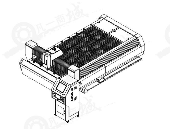 激光切割機(jī)3D模型 模型截圖[2]