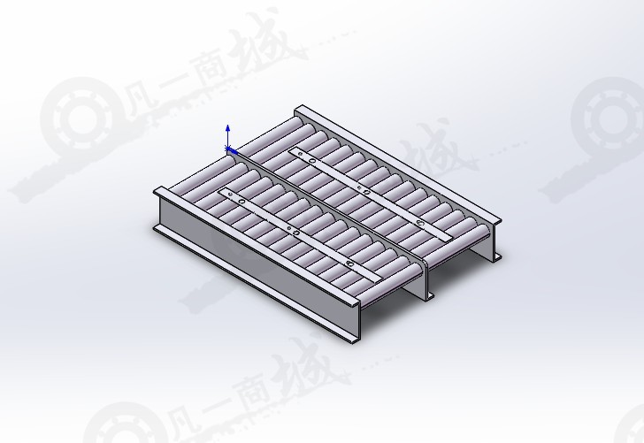 雙排滾筒傳輸線-滾輪輸送線模型3D圖紙 模型截圖[1]