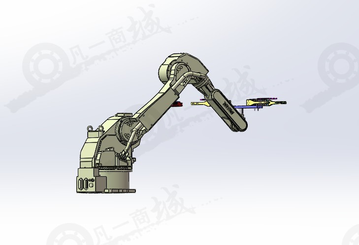 工業(yè)機(jī)器人-五軸抓舉旋轉(zhuǎn)機(jī)械臂3D模型 模型截圖[2]