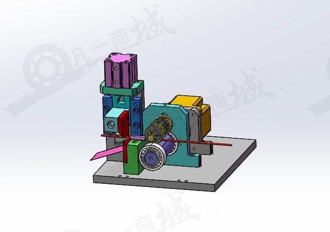 自動鐵絲線材切割機設計模型3D圖 模型截圖[1]
