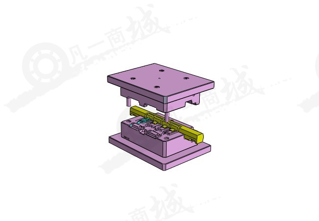 USB插頭注塑模具3D圖紙 模型截圖[1]