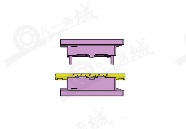 USB插頭注塑模具3D圖紙 模型截圖[2]