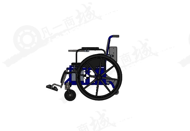 電動(dòng)輪椅3D模型圖紙 模型截圖[2]