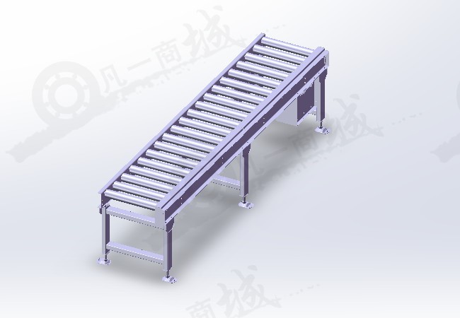 鏈條傳動(dòng) 傳送帶 滾筒線(xiàn) 輸送機(jī) 傳送流水線(xiàn)模型3D圖紙 模型截圖[1]