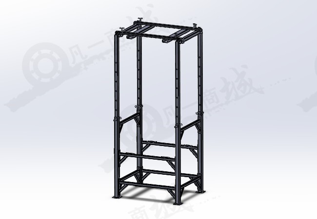 管材機(jī)架 方管組裝的測(cè)試架模型圖紙 模型截圖[1]