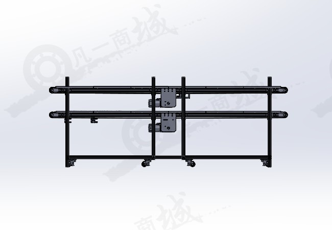 PCB板輸送機 線路板流水線 單邊插件線模型圖紙 模型截圖[2]