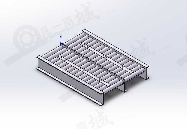 雙排滾筒輸送線 滾筒流水線3D模型圖 模型截圖[1]