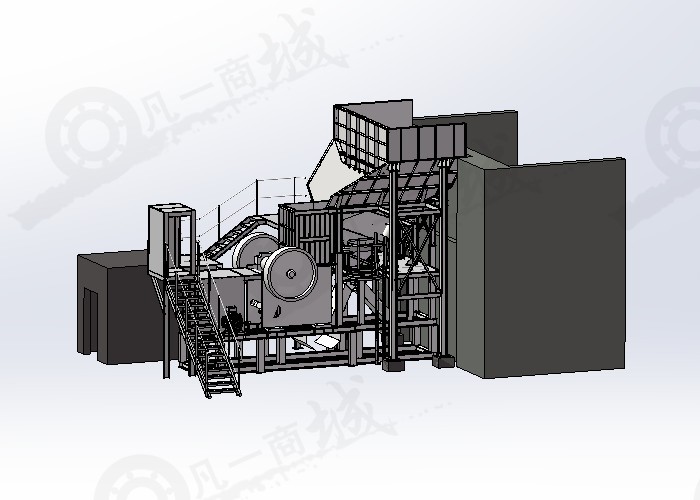 擠壓式粉碎機(jī)-聯(lián)合擠壓破碎設(shè)備模型 模型截圖[1]