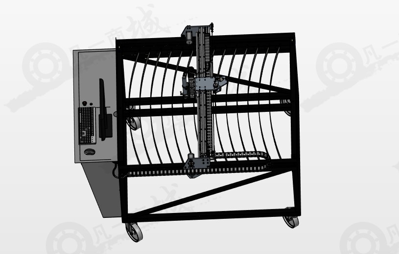 數(shù)控等離子切割機(jī)模型圖紙 模型截圖[2]