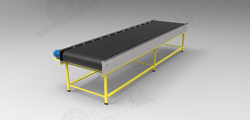 簡易帶式輸送機3D模型圖紙 模型截圖[1]