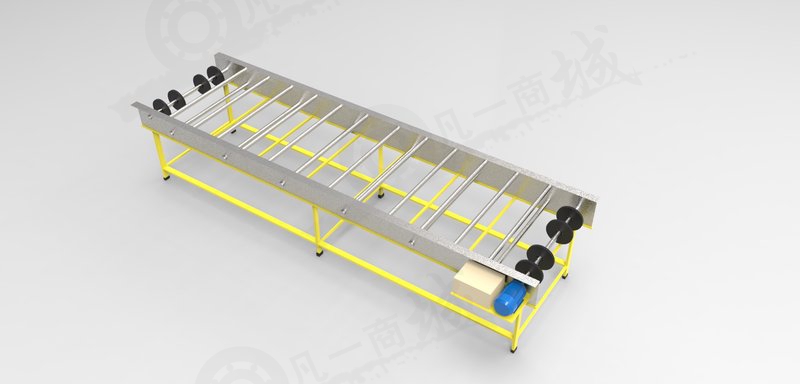 簡易帶式輸送機3D模型圖紙 模型截圖[4]