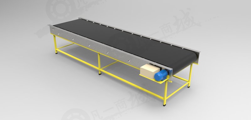 簡易帶式輸送機3D模型圖紙 模型截圖[2]