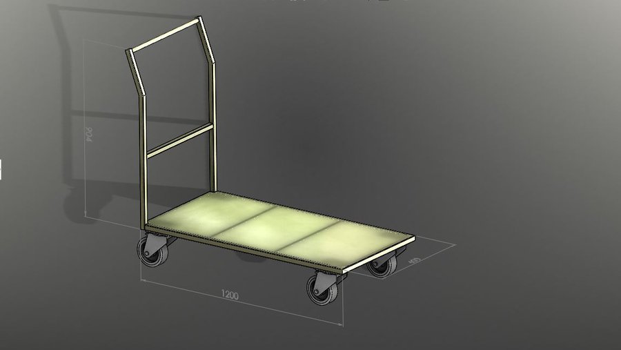 腳輪手推車模型圖紙 模型截圖[1]