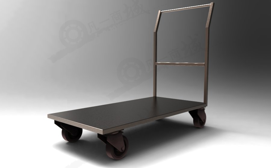 腳輪手推車模型圖紙 模型截圖[2]