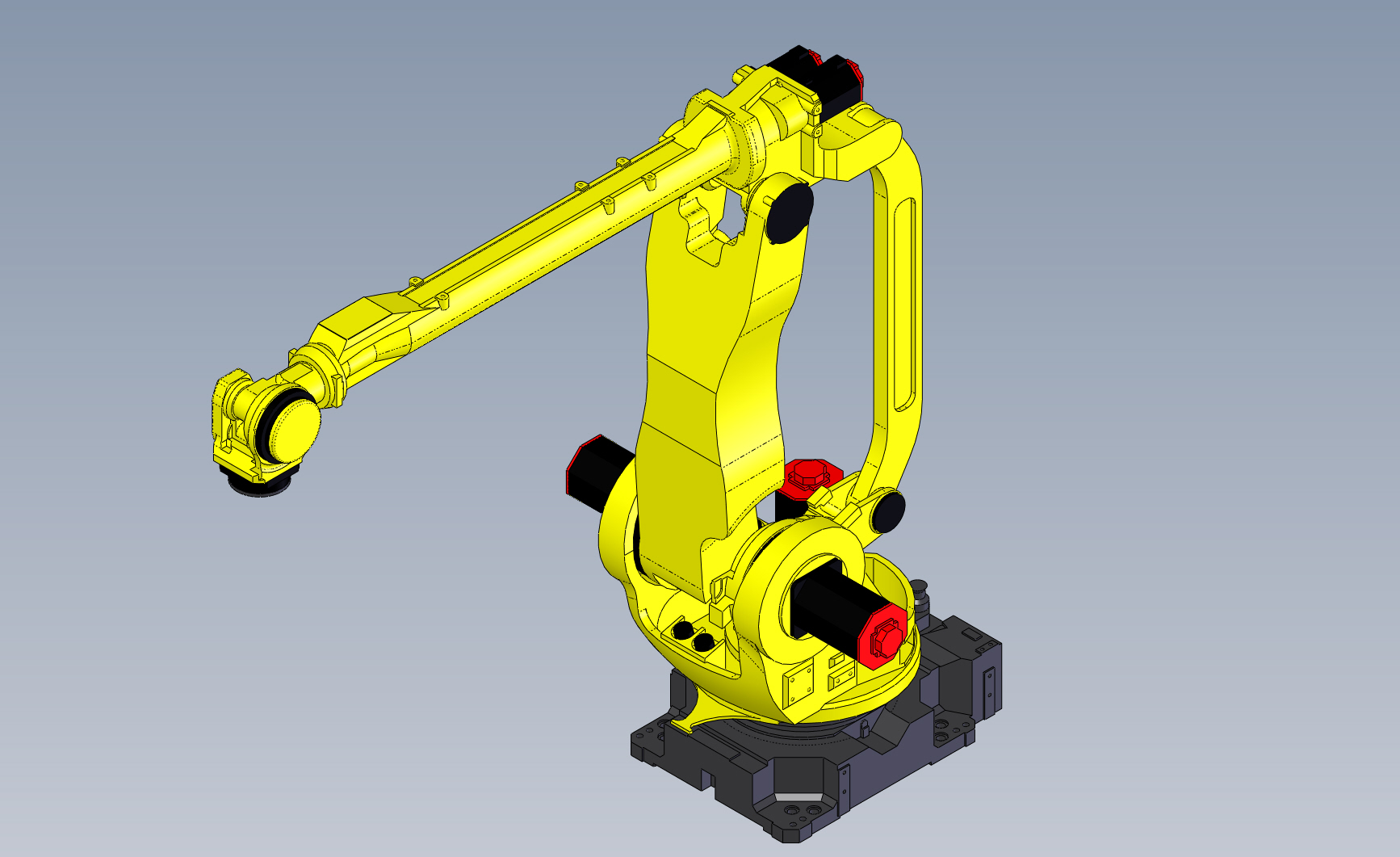 工業(yè)機(jī)器人手臂3D模型圖紙 模型截圖[1]