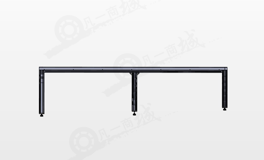 鋁型材支架無(wú)動(dòng)力滾筒輸送機(jī)模型 模型截圖[2]
