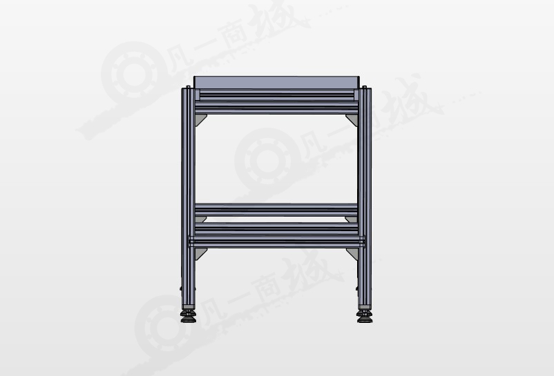 鋁型材支架無(wú)動(dòng)力滾筒輸送機(jī)模型 模型截圖[3]