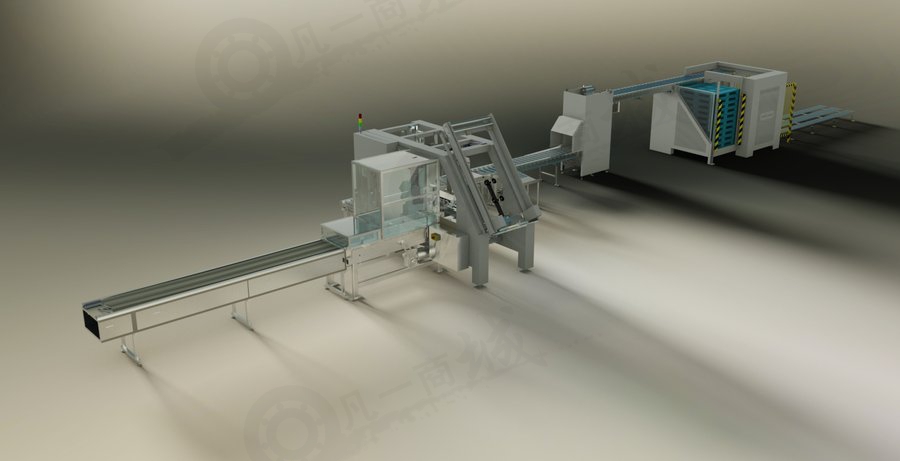產(chǎn)品包裝堆垛機流水線3D模型 模型截圖[1]