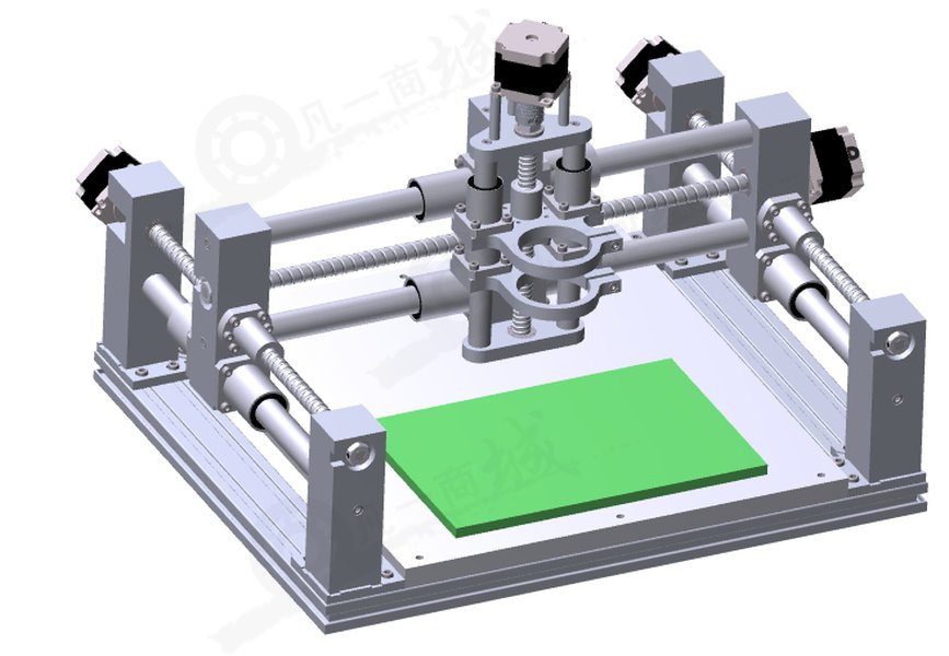 3軸數(shù)控框架3D模型 模型截圖[1]