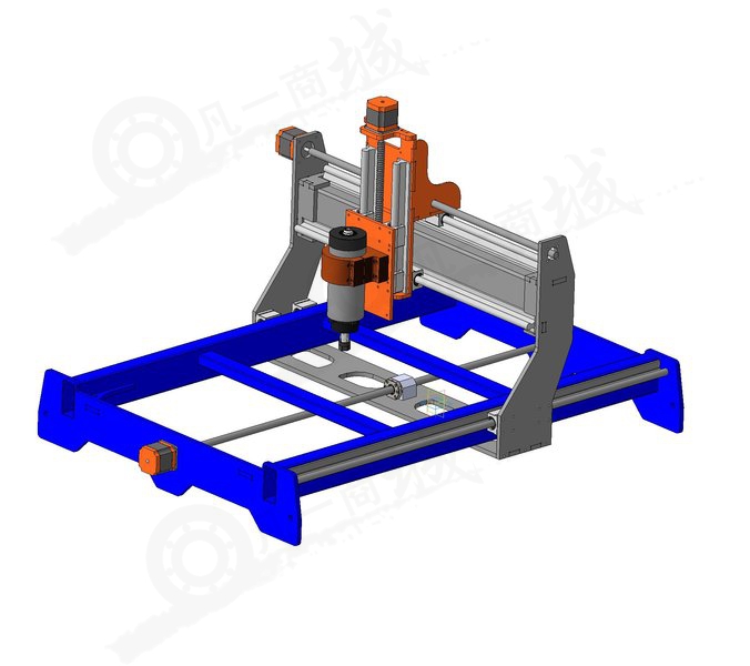 數(shù)控CNC雕刻機(jī)3D模型 模型截圖[3]