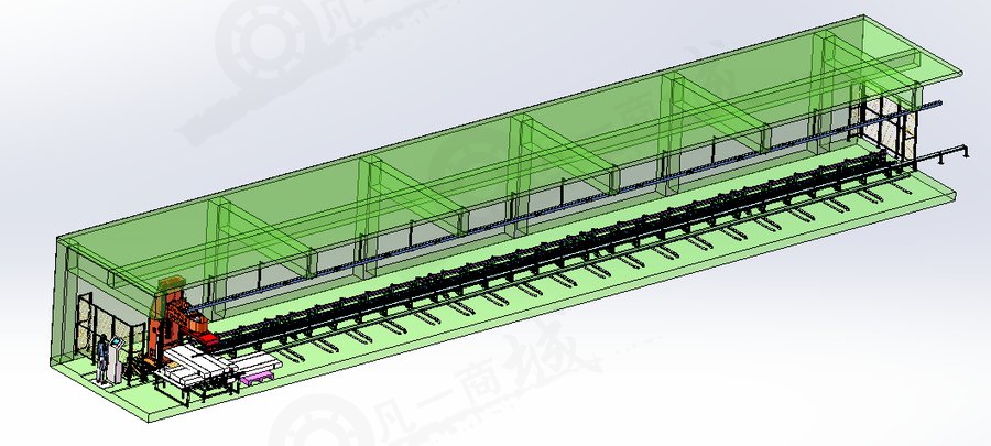 玻璃碼垛機(jī)輸送線紙圖紙 模型截圖[1]