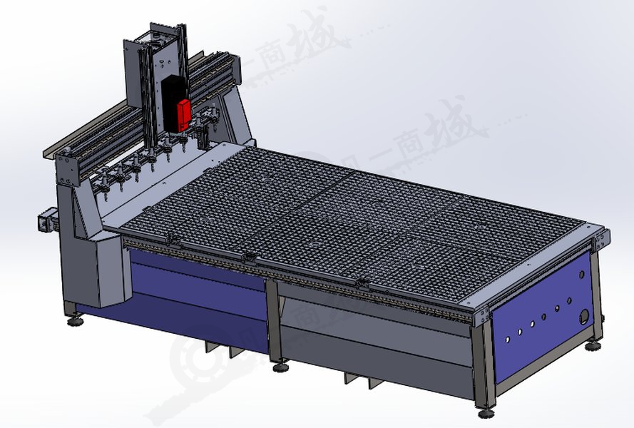 CNC數(shù)控銑床3D模型圖紙 模型截圖[2]