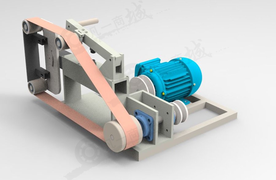 砂紙帶打磨機(jī)3D模型圖紙 模型截圖[4]