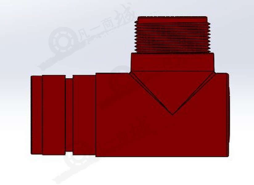 水管轉(zhuǎn)接頭塑膠模具3D圖 模型截圖[2]
