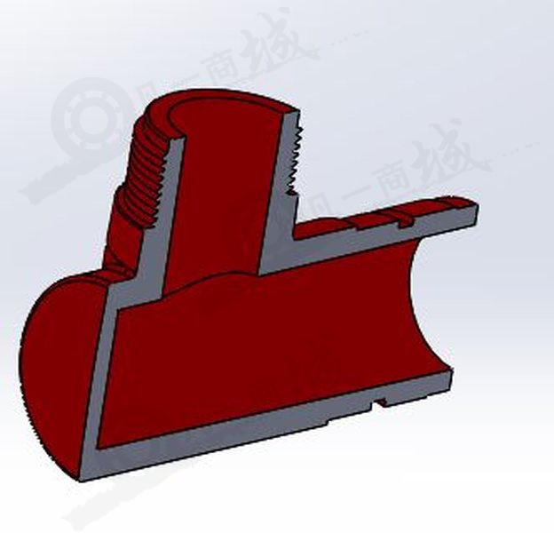 水管轉(zhuǎn)接頭塑膠模具3D圖 模型截圖[3]