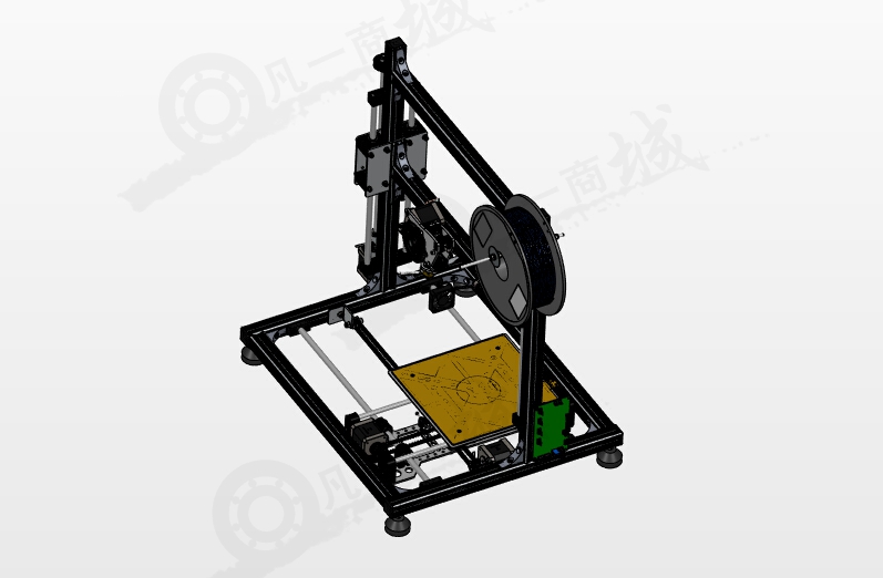 龍門(mén)式3D打印機(jī)模型 模型截圖[3]