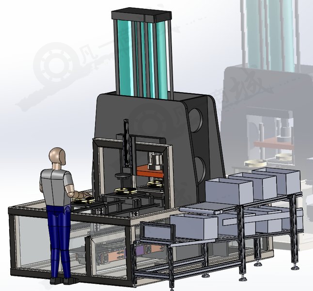 70噸自動壓力機3D模型 模型截圖[2]