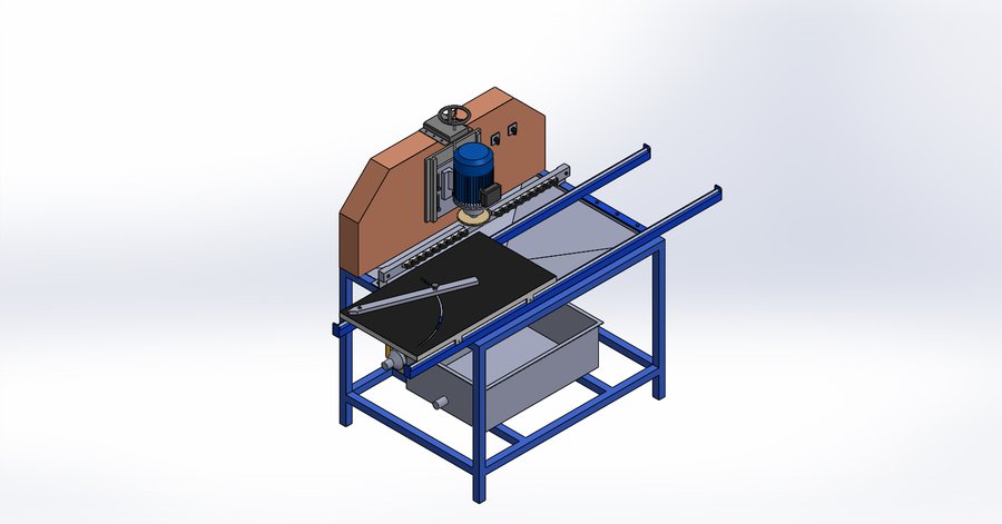 玻璃鉆孔拋光機(jī)3D模型圖紙 模型截圖[1]