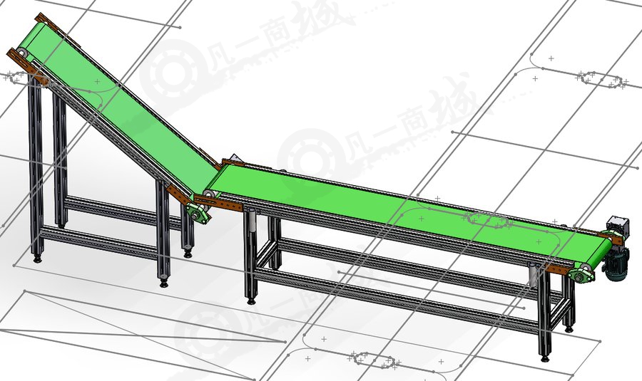 傾斜輸送機(jī)3D模型圖 模型截圖[1]
