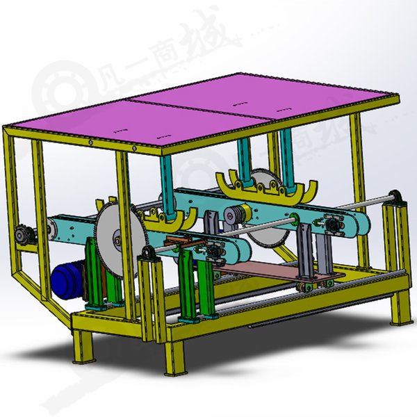 木頭裁切機3D模型 模型截圖[1]