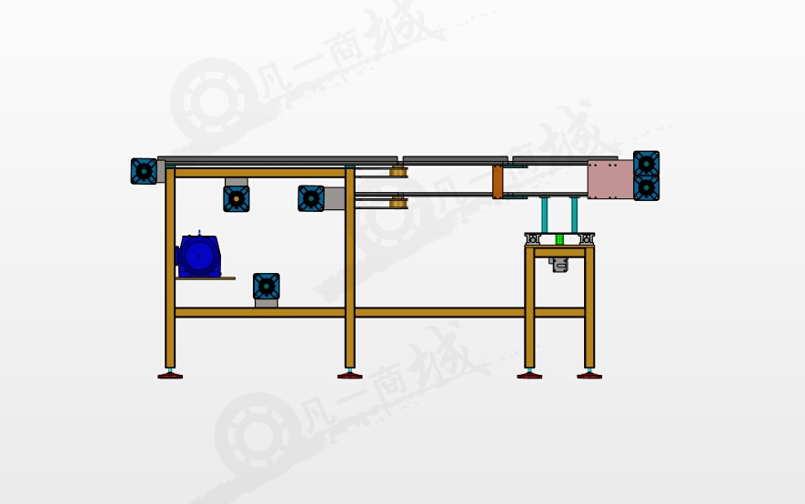 可調(diào)角度輸送機機架模型 模型截圖[2]