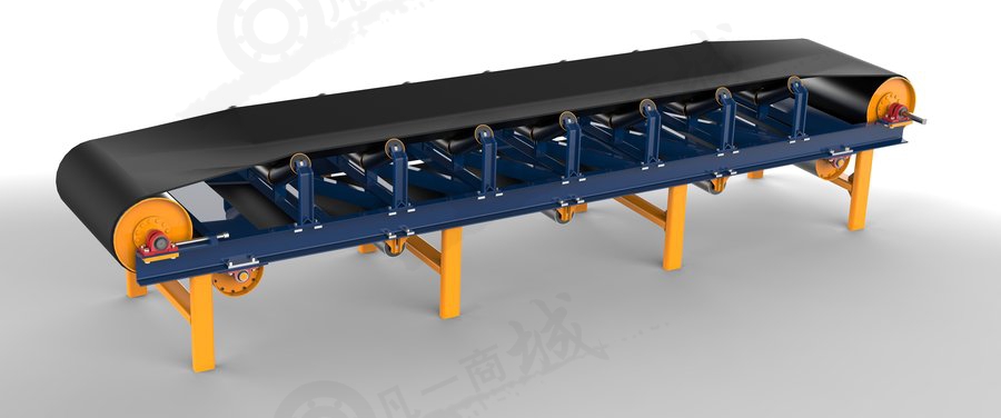 U槽型皮帶式輸送機(jī)模型圖紙 模型截圖[1]
