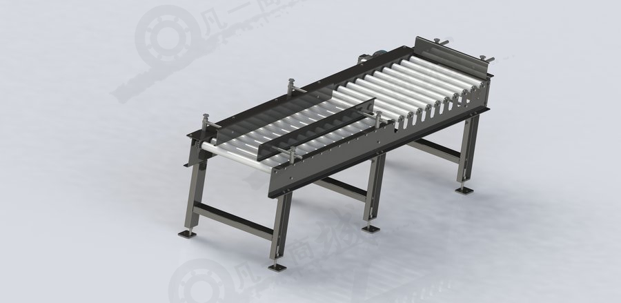 帶導(dǎo)向板滾筒輸送機(jī)模型圖 模型截圖[3]