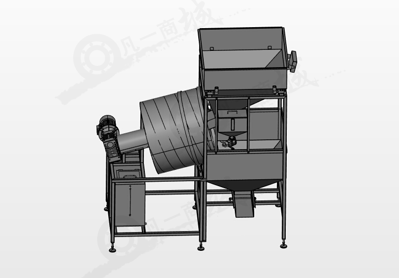 大型滾桶攪拌機(jī)紙 模型截圖[2]