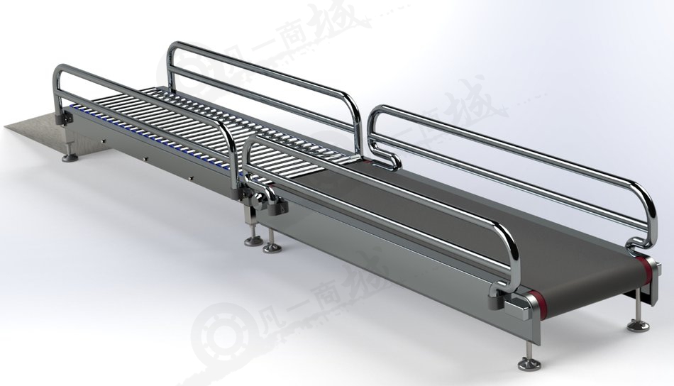機(jī)場(chǎng)行李輸送機(jī)組合 模型截圖[2]