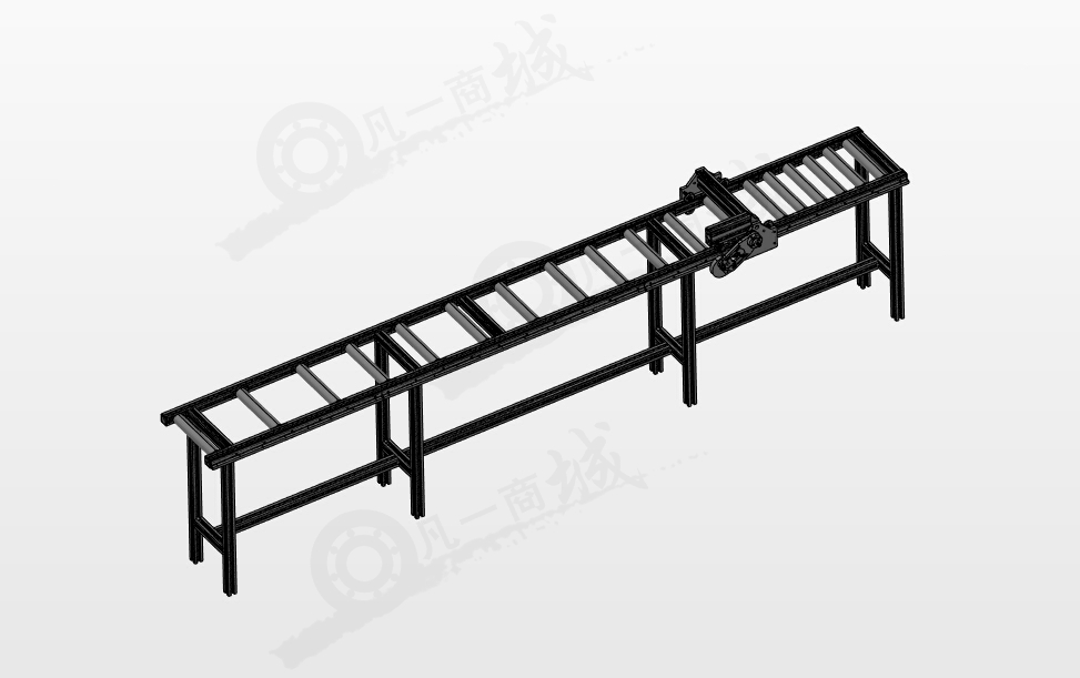 鋁型材框架滑動停止機構(gòu) 模型截圖[1]