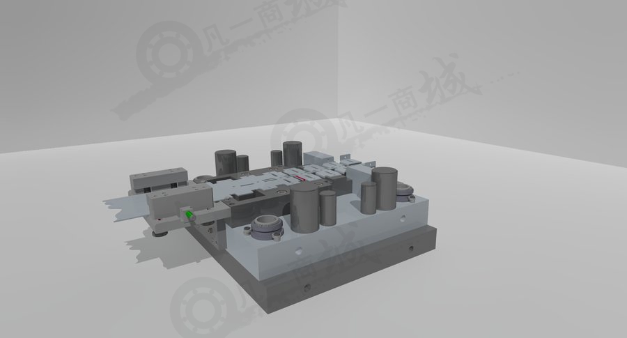 帶彎曲臺沖壓模具 模型截圖[2]
