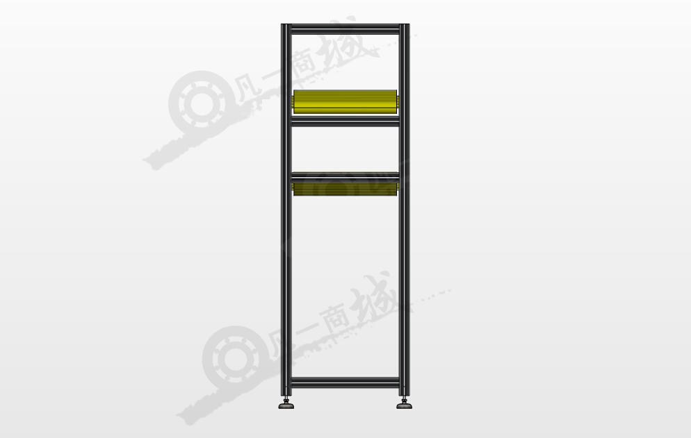 鋁型材滾筒輸送架 模型截圖[3]