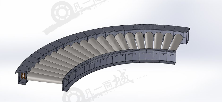 鏈條驅(qū)動(dòng)滾筒90°輸送機(jī)SW圖 模型截圖[1]