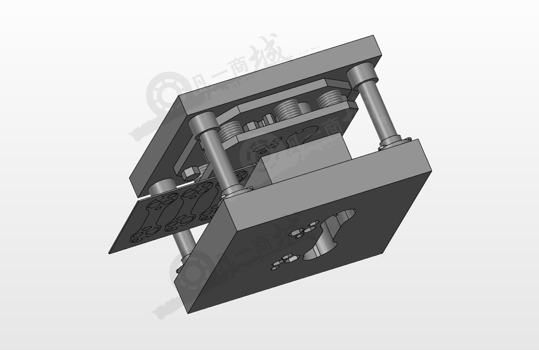 簡(jiǎn)易扳手沖壓模具 模型截圖[3]
