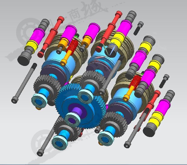 行星齒輪機(jī)構(gòu)注塑模具圖紙 模型截圖[3]