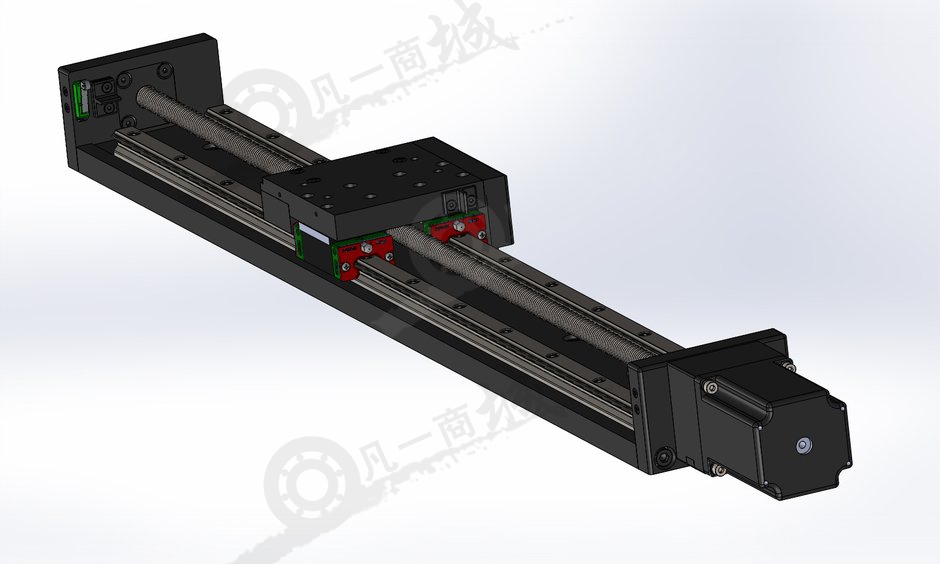 上銀行程710mm直線模組分解圖 模型截圖[3]