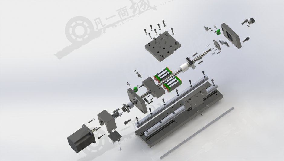 HIWIN直線模組結(jié)構(gòu)分解 模型截圖[2]