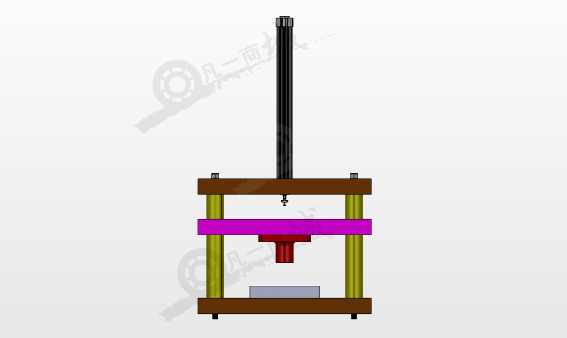 于沖壓和鉚接用四柱壓力機(jī)紙 模型截圖[2]